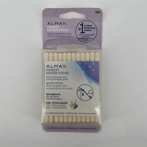 Almay Makeup Eraser Sticks 24 Ct. Liquid Filled Cotton Swabs Gentle Oil Free NIB